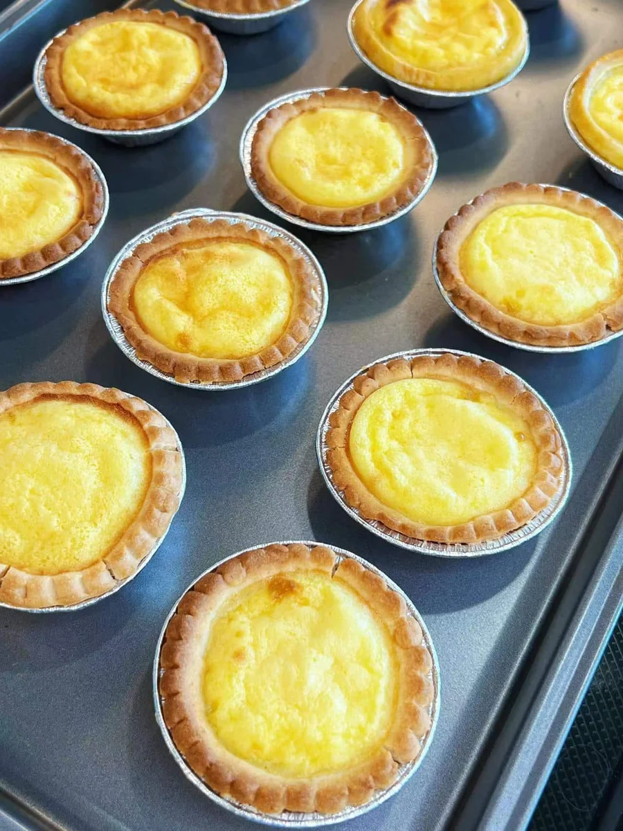 Egg Tarts Recipe (Hong Kong tart shells + Portuguese custard filling)