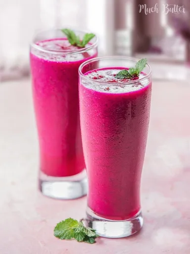 Lemon Pear Dragon Fruit Smoothies