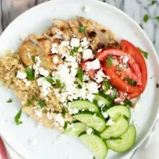 Chicken Quinoa Hummus Bowls Recipe