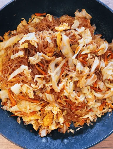 Cabbage Glass Noodle Stir Fry