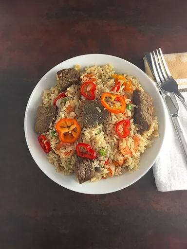 Arroz con coco sencillo sin tomates