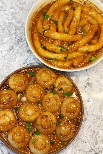 Fideos y albóndigas de patata