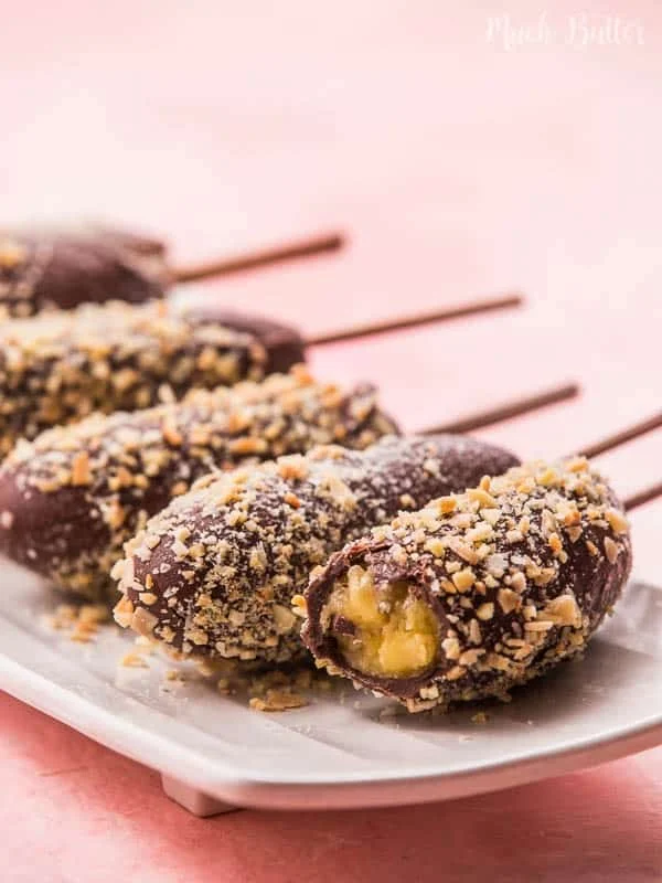 Almond Chocolate Frozen Banana