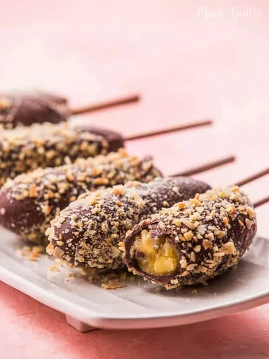 Almond Chocolate Frozen Banana