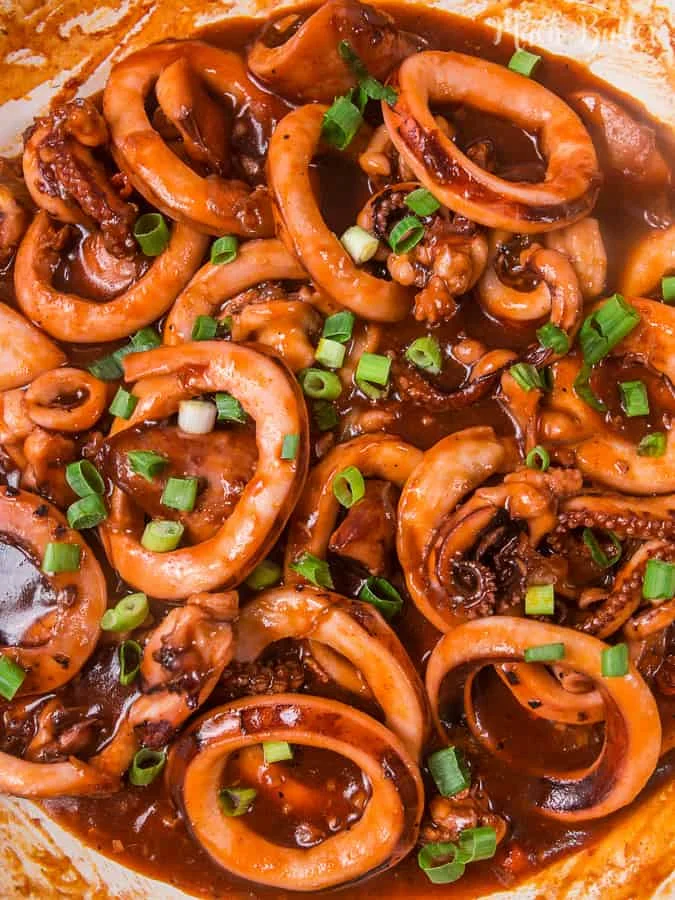 Tomato Squid Stir Fry