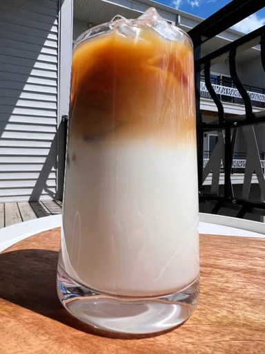 Café Latte Helado con Leche Destilada por Congelación