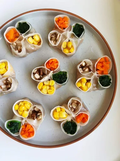 Vegetable Dumplings (vegetarian soup dumplings with agar agar)