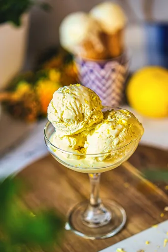 3 Ingredient Lemon Ice Cream (No Churn)