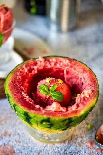 Receta de helado de sandía viral