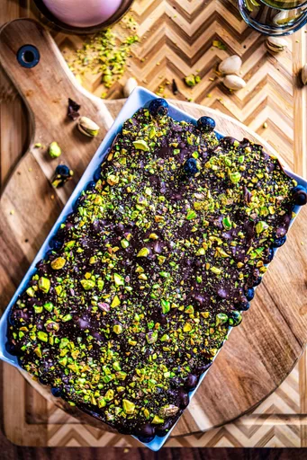 Blueberry Pistachio Chocolate Bark