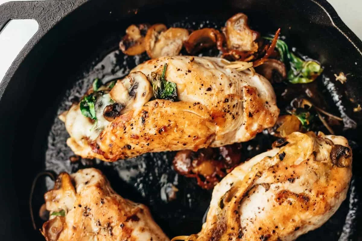 Spinach Mushroom Stuffed Chicken Breast