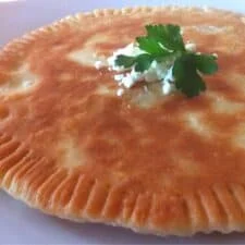 Fried Bread stuffed with Feta Cheese (Tiganopsomo)