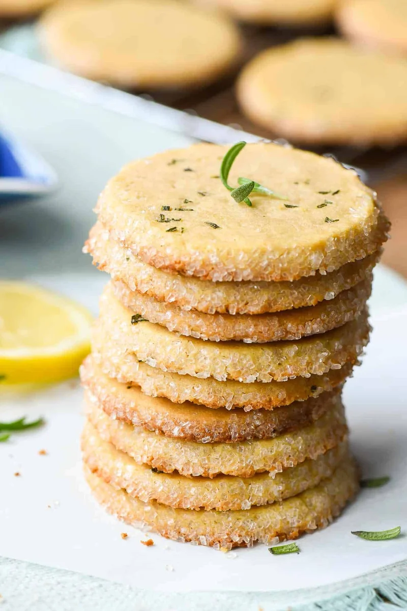 Lemon Rosemary Butter Cookies
