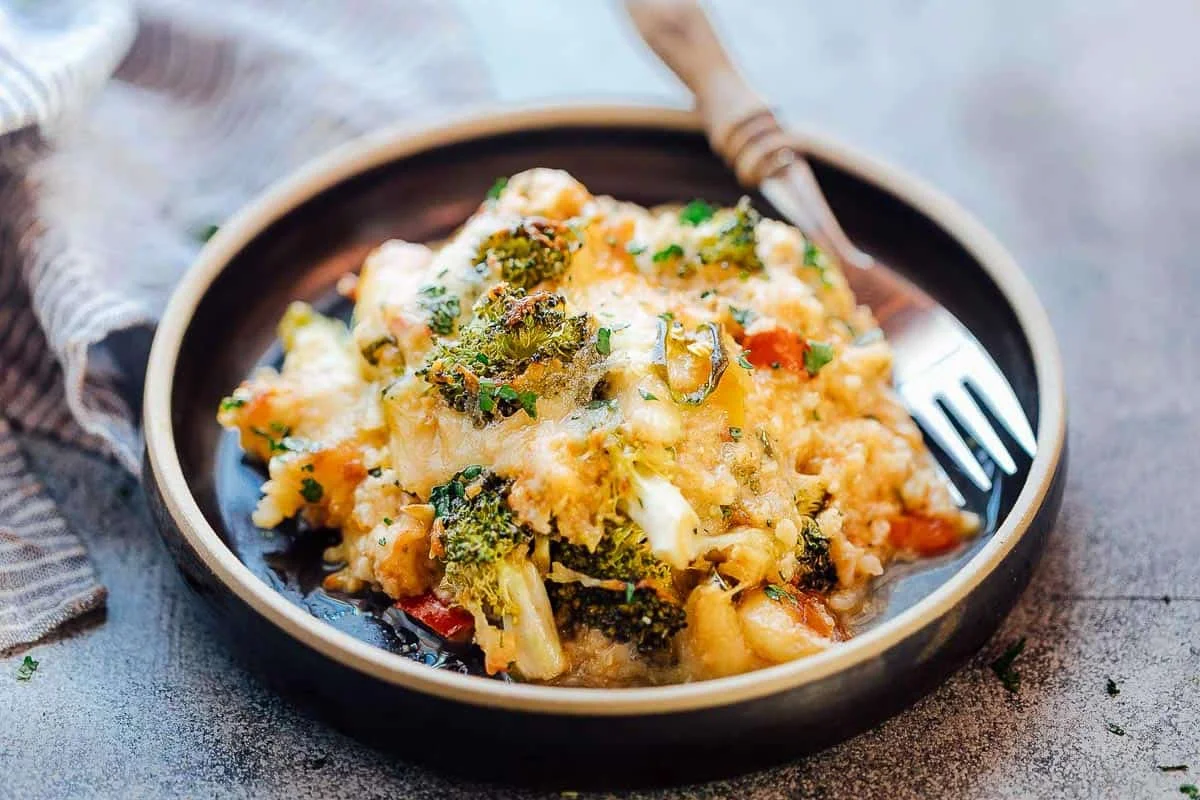Healthy Cauliflower Rice Broccoli Casserole