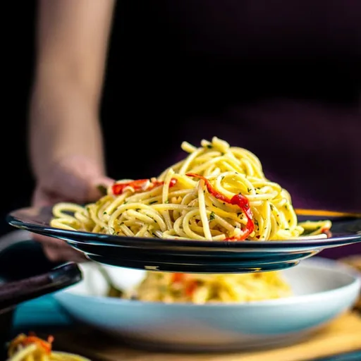 Pasta Aglio e Olio (Espaguetis con aceite y ajo)