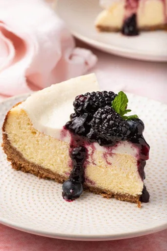 Tarta de queso con cobertura de crema agria