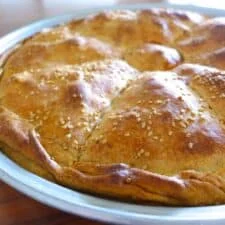 Traditional Greek Leek Pie recipe (Prasopita)