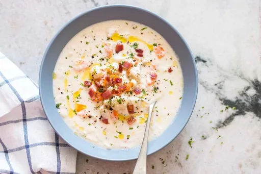 Creamy Cauliflower Chowder (30 minute and Gluten Free)