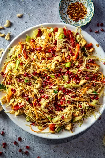 Crunchy sesame lime cabbage salad