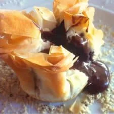 Chocolate Souffle in Baklava Pouches recipe!