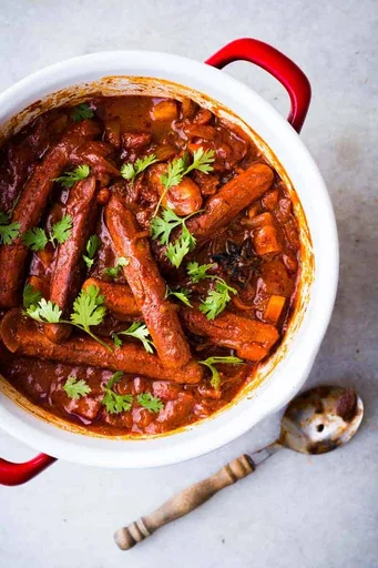 One Pot Curried Sausages and Potatoes