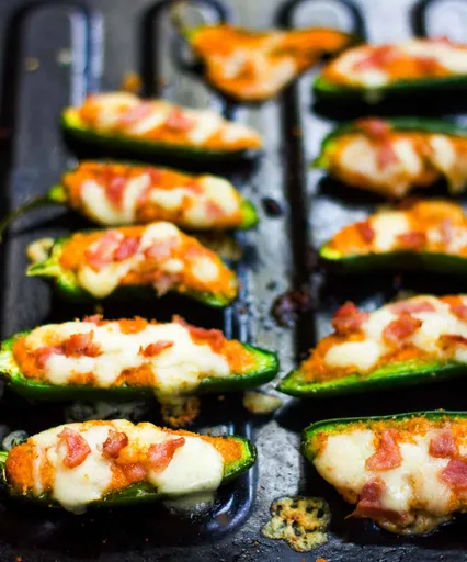 Baked Jalapeno Poppers with Cottage Cheese