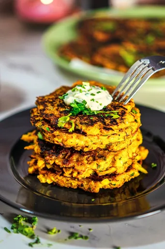 Tortitas de calabaza almizclera