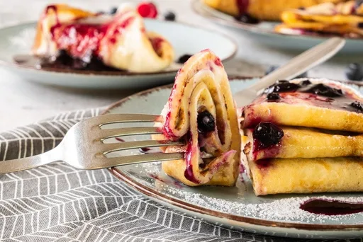 Blueberry Crepes