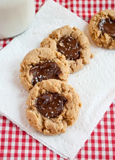 Chocolate Peanut Butter Cookies with Sea Salt