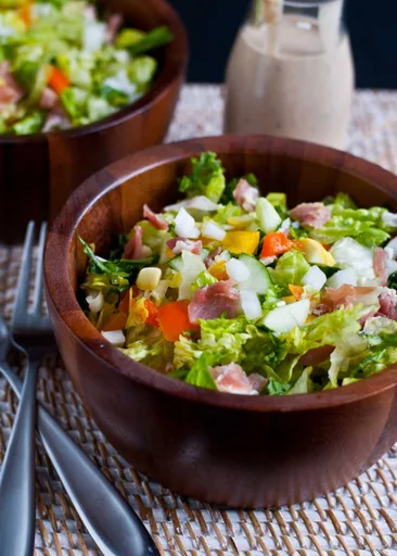 Mediterranean Chopped Salad with Creamy Greek Dressing