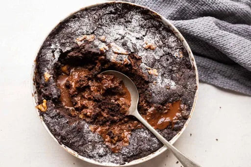 Eggless Chocolate Pudding Cake