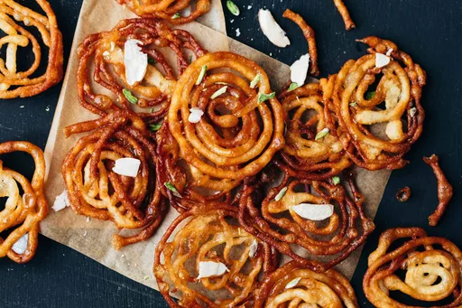 Homemade Jalebi - Thin and Crispy