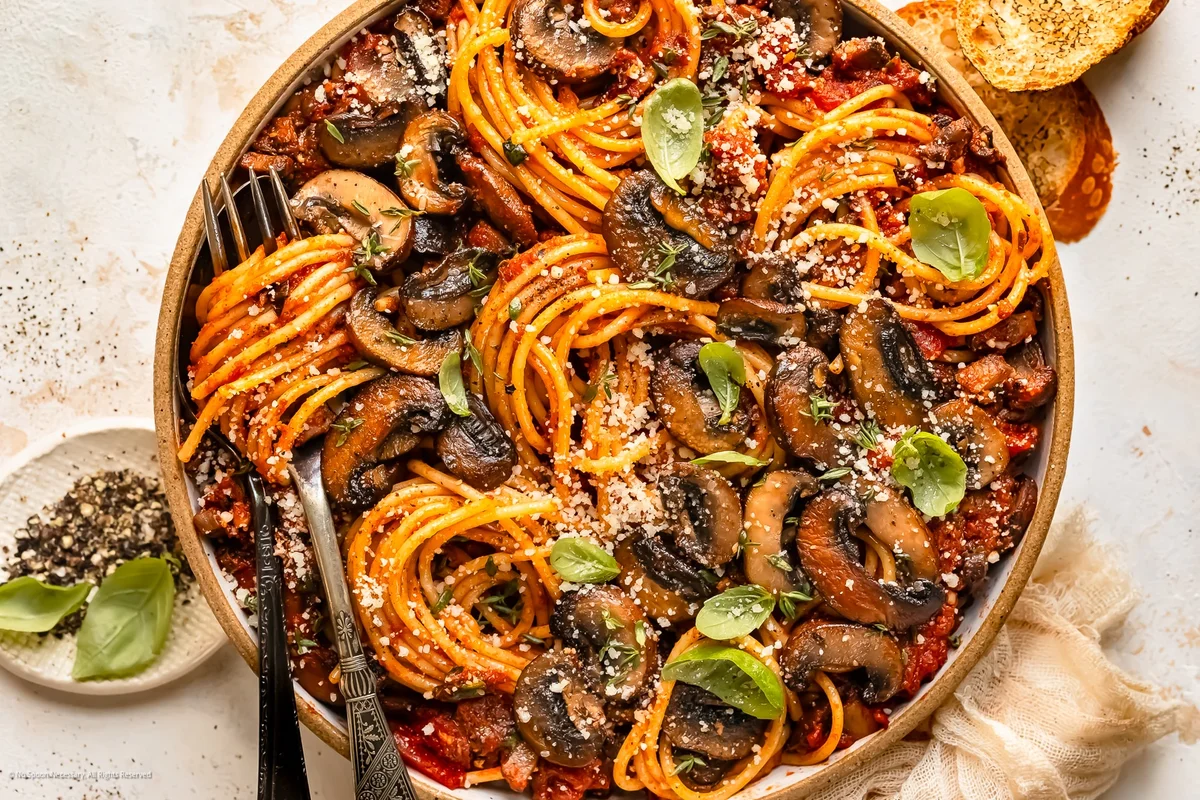 Mushroom Sauce for Spaghetti