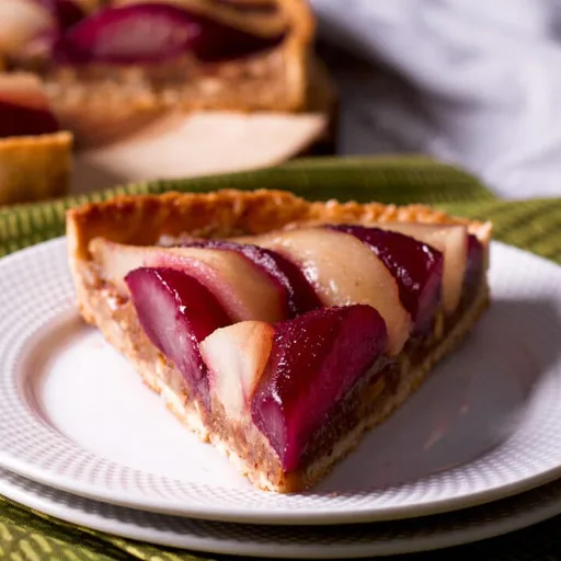 Tarta de Frangipane con Peras Pochadas