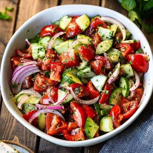 Ensalada de pepino y tomate