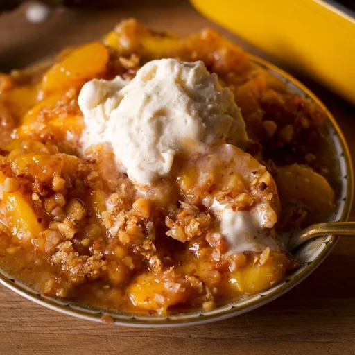 Peach Crumble with Almonds and Coconut {Gluten Free}