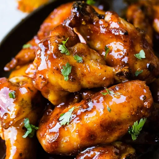 Alitas de pollo ahumadas con glaseado