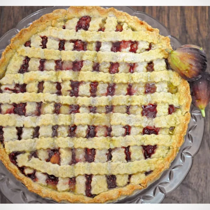 Raspberry Fig Tart With An Almond Cookie Crust