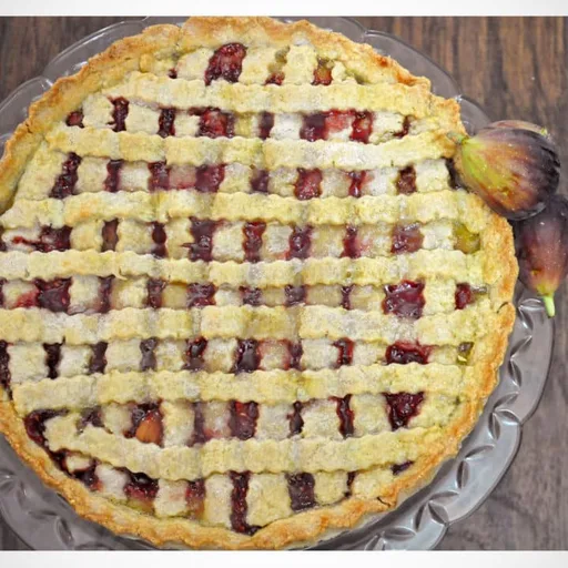 Tarta de higos y frambuesas con base de galleta de almendra