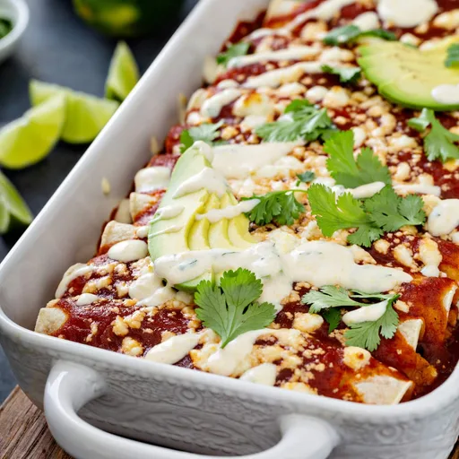 Sweet Potato Enchiladas with Sweet Corn Crema
