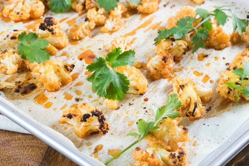 Sweet Sriracha Roasted Cauliflower