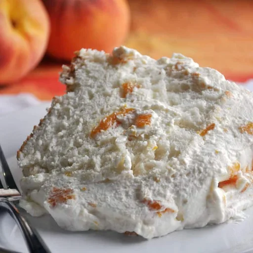 Angel Food Cake Recipe with Peaches and Cream