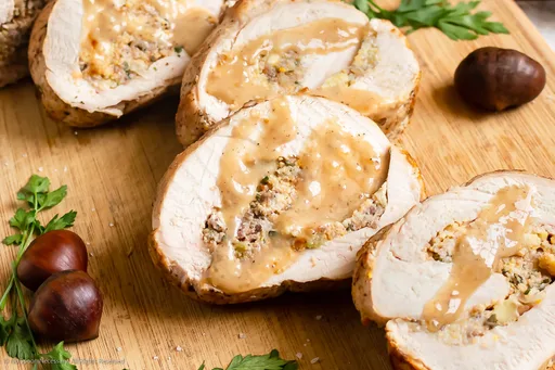 Receta de Rollo de Pavo de Acción de Gracias