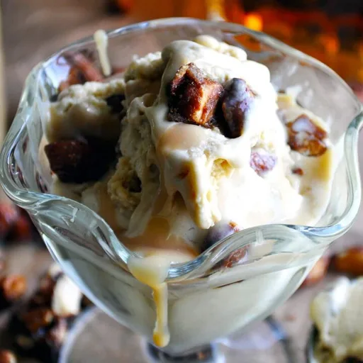 Butterscotch Bourbon Praline Ice Cream