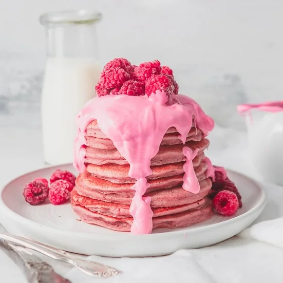 Healthy Pink Pitaya Blender Pancakes