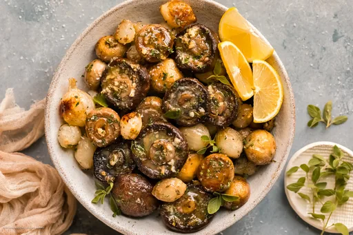 Receta de Champiñones y Cebollas
