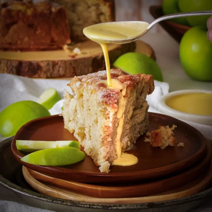 Irish Apple Cake with Custard Sauce