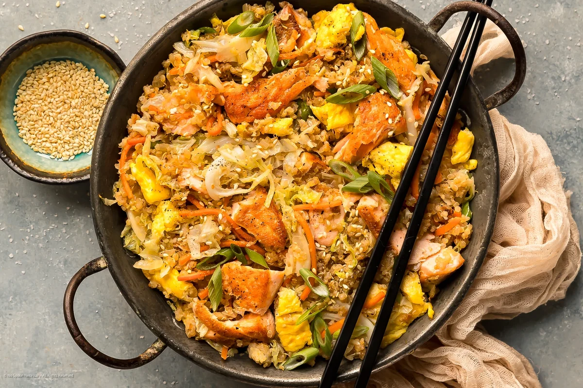 Salmon Quinoa Stir Fry