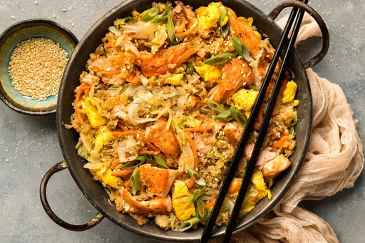 Salmon Quinoa Stir Fry