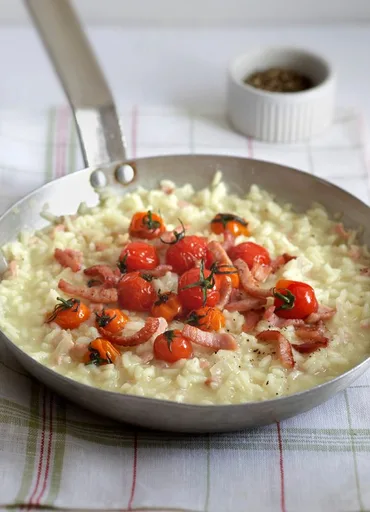 Bacon and roasted tomato risotto